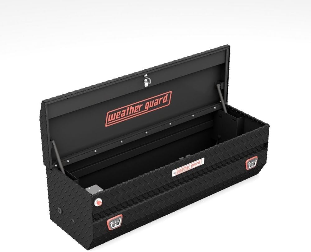 WEATHER GUARD 634-52-04 Aluminum All-Purpose Truck Tool Chest, Fits Full Size Trucks, 10.0 cu ft Storage Capacity (Matte Black)