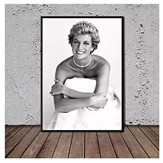 Wsxyhn Prinsessan Diana Mario Testino affisch oljemålning affischer tryck väggdekor rum målning väggkonst heminredning 50 x 70 cm ingen ram