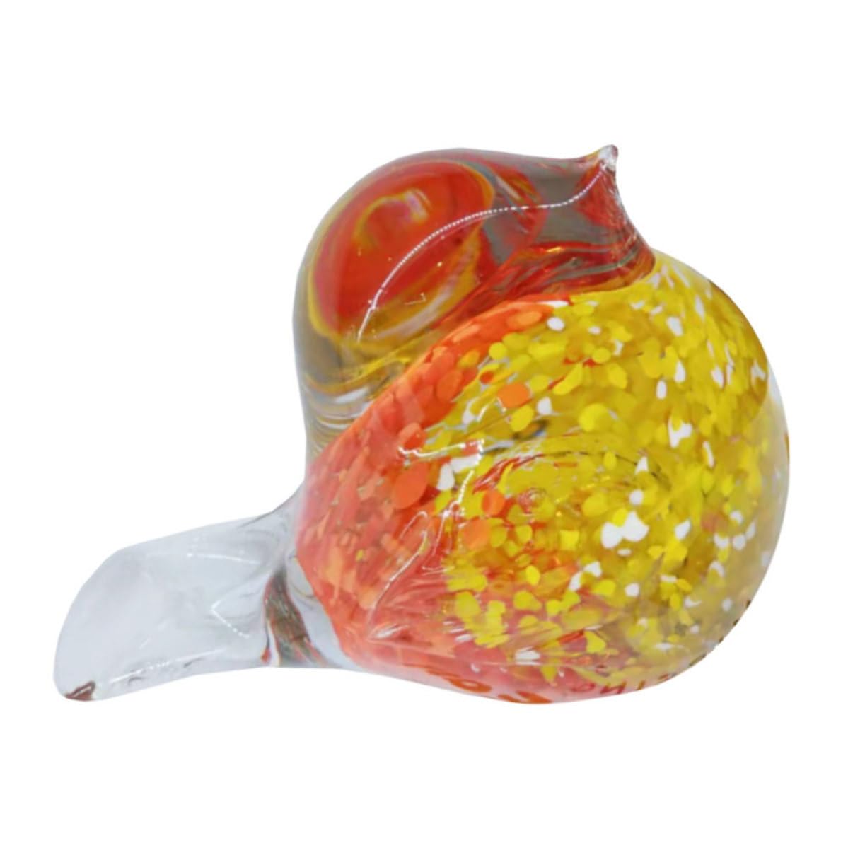Adorno de Pájaro de Vidrio Colorido Diseño Estable Base Plana Decoración Creativa y Única para Escritorio para Mesa de Interior