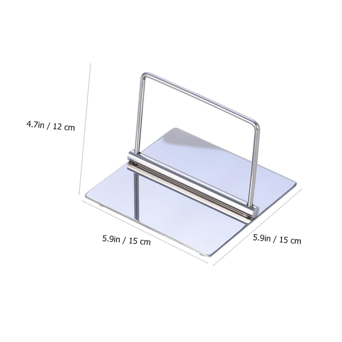 Portatovaglioli Design Moderno da Tavolo in Acciaio Inossidabile Argento e Superficie Attraente Resistente All'usura Quotidiana per Cucina e Altri Ambienti