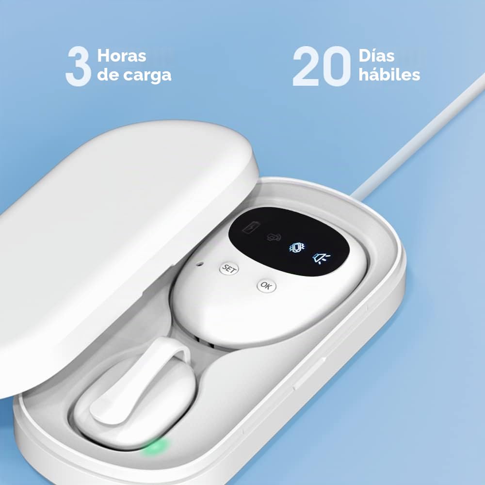 Alarma inalámbrica de enuresis de la cama con receptor y transmisor de clip para niños Grils Niños Entrenamiento para personas mayores, rango de acción de 10-20 m, recordatorio de ruido de vibración