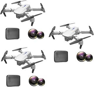 SAFIGLE 3Pcs E525 Lente Dupla 4K Ultra Definição Fotografia Aérea Brinquedo Drone Dobrável Quadcopter Drone De Definição Drone Ao Ar Livre Drone Dobrável 4K Drone Saco De