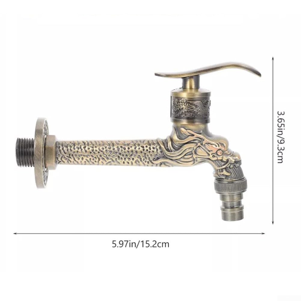 Vintage Kitchen Faucet Zinc Alloy Decorative Water Tap Antique Design Basin Faucet for Bathroom Kitchen Balcony Washing Machine — view 3