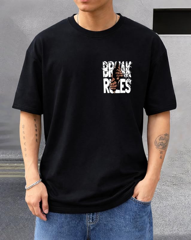Image of AUSK Baggy Hip-Hop T-Shirt for Men - Graphic Printed T Shirts || Oversized Men Tshirt || T-Shirts