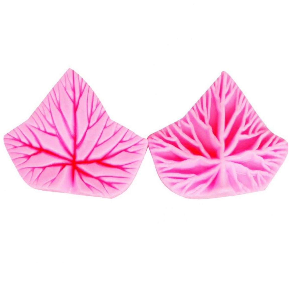 Tossper Pink Leaf Petal Flower Veiners Silicone Molds Fondant Sugarcraft Gumpaste Resin Clay Water Paper Cake Decorating Tools