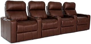 Kinosessel Baron - 4 Sitzer - Premiumleder, elektrisch verstellbar, LED Becherhalter, Ambientebeleuchtung, Kinosofa, Kinositz - sofort lieferbar