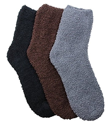Image of Stanzino 6 PAIRS WOMEN COZY FUZZY NON SKID STRIPES SUPER SOFT WINTER SLIPPER SOCKS 9-11