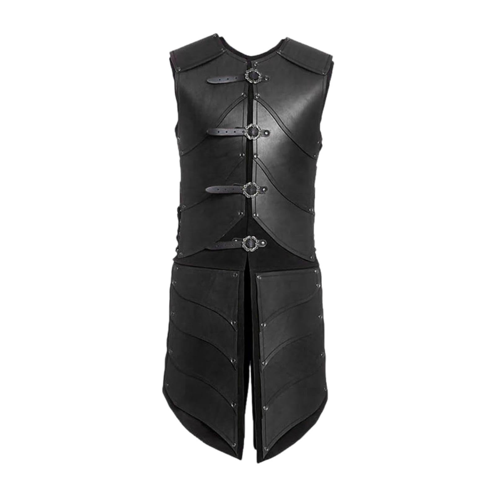 Armatura Medievale Gotica, Accessorio per Travestirsi, Nero