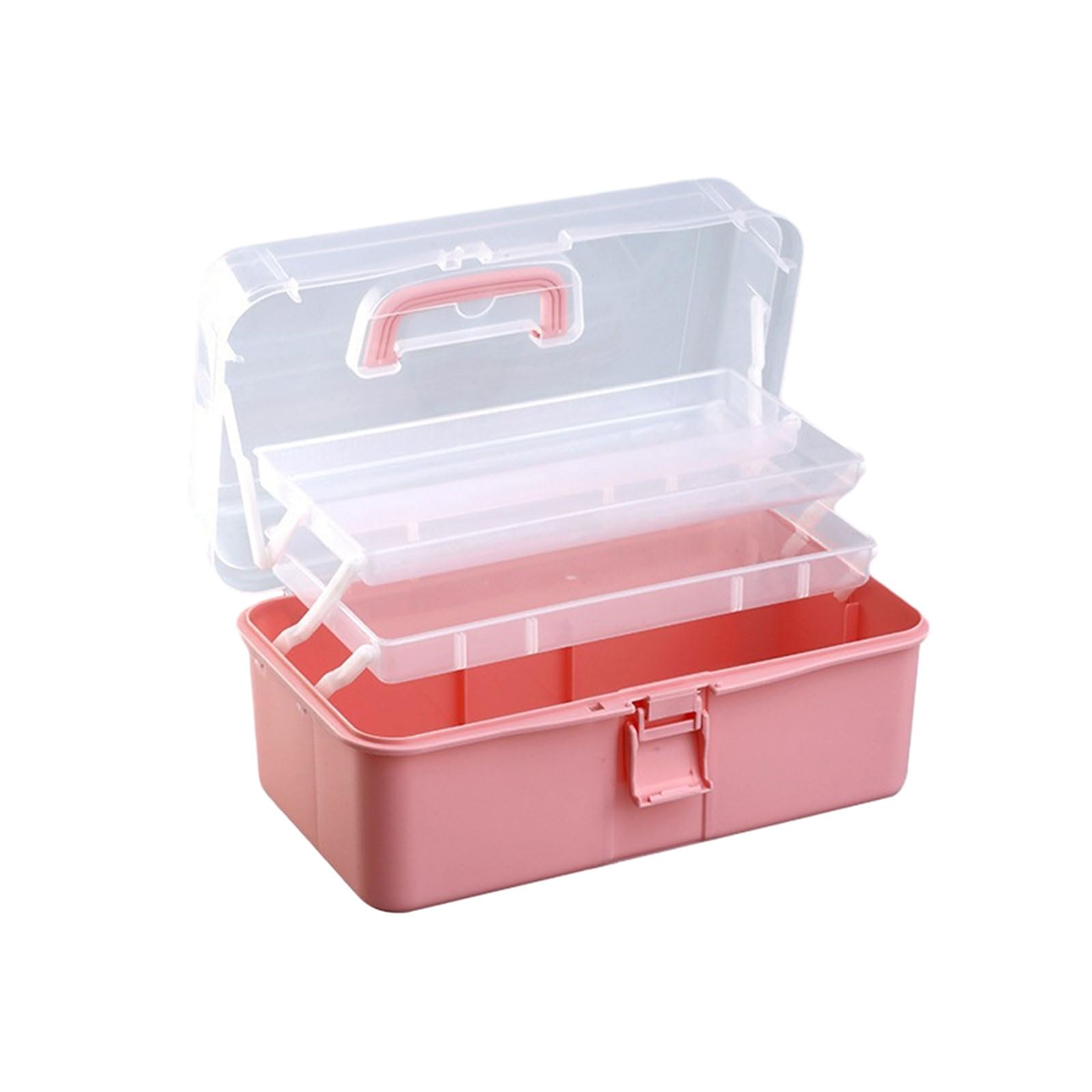 FackLOxc Multifunction Storage Box 3 Layer Case Practical Medicine for School Multifunctional Organizers Three-layer Practical Case