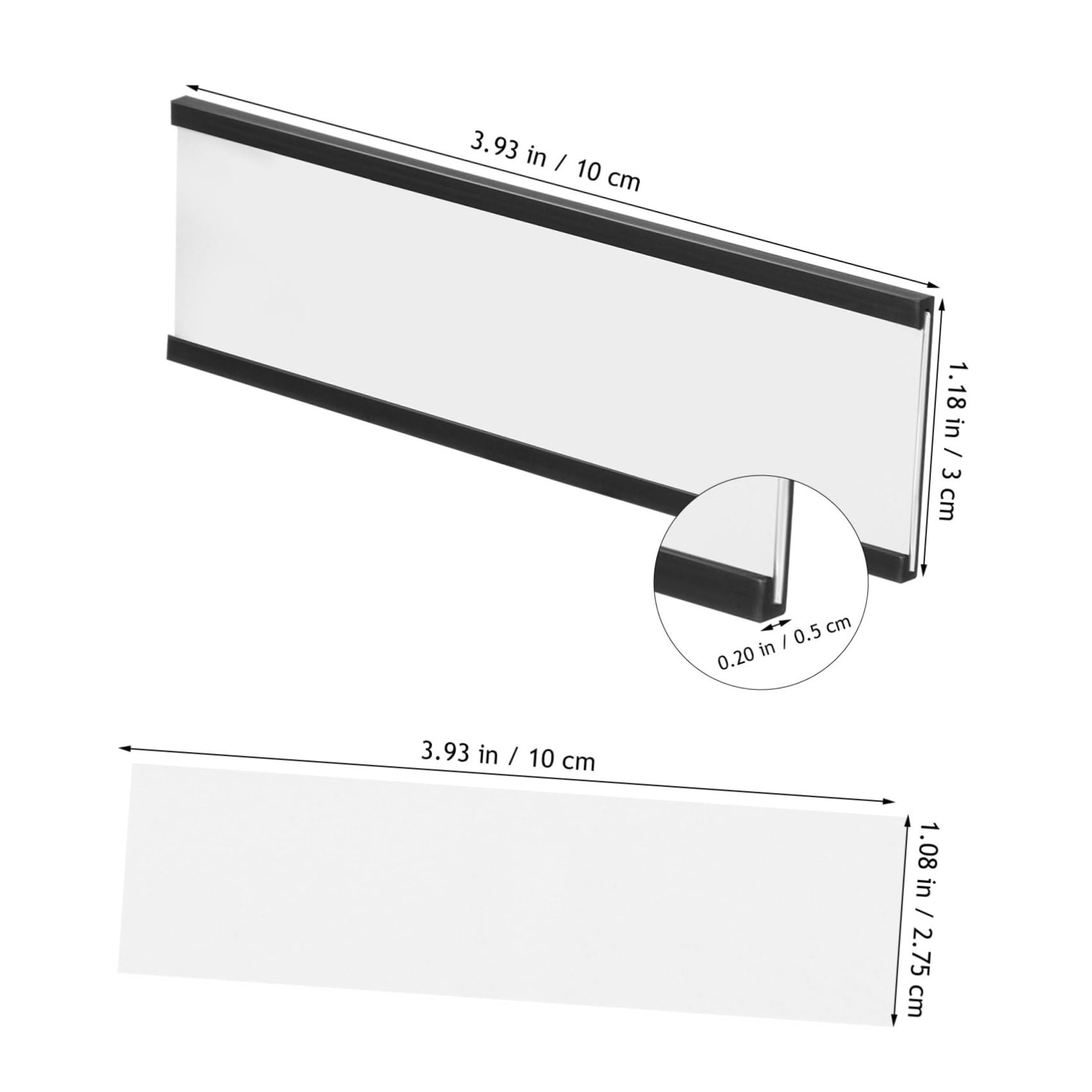 50 Pezzi Cartellini Magnetici Inserto Carta per Scaffali | Design in Gomma Magnetica, Struttura a Scheda Sostituibile, Uso Versatile in Magazzino e Retail