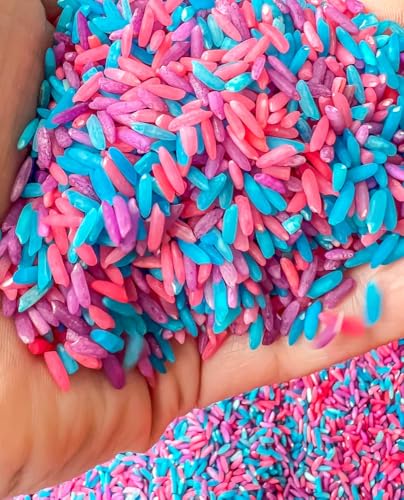 Image of Sensory Bin Filler for Sensory Table - Colored Rice for Sensory Play (Unicorn Rice)
