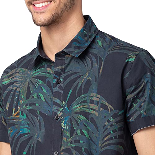Image of Spykar Men's Regular Fit N /A Half Sleeve Printed Casual Shirts