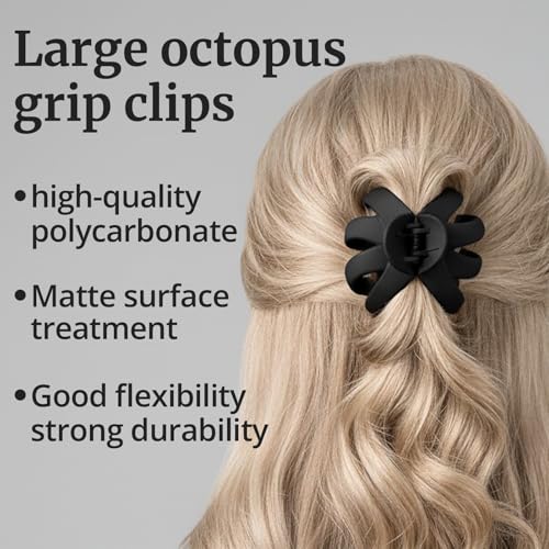 Pack de 5 pinzas grandes pulpo para cabello miniatura 4