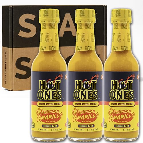 Image of Hot Ones Tropical Amarillo Hot Sauce 5 oz (3-Pack)