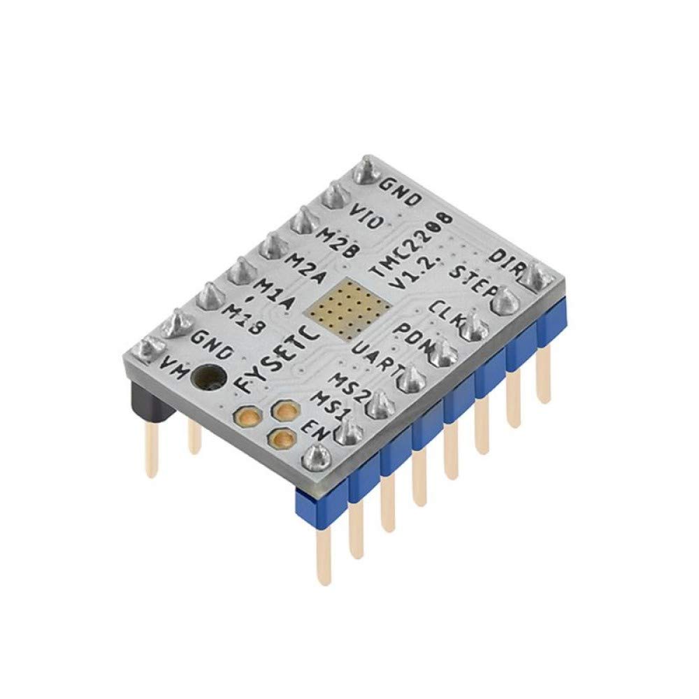 TESSERACT TMC2208 V2.0 3D Printer Stepper Motor Driver I Module with HeatSink Screwdriver for 3D Printer Controller Mother Boards Reprap Ramps1.4 MKS Prusa i3 Ender-3 Pro (Qty: 1 Piece, with heatsink)