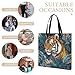 Tropical Tiger Leather Tote Bag Soft Handbag Vintage Shoulder Purses Fashion Top Handle Bag Large Capacity