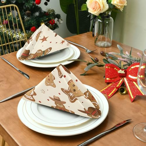 Servilletas de Tela Navidad Multicolor Pack x6 20x20 pulg miniatura 4