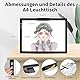 iVAOOZE Leuchttisch A4 mit Tasche/Ständer Wiederaufladbares ,Tragbares 6 Helligkeitsstufen & Stufenloses Dimmen lightpad mit 1500mAH Akku,leuchtplatte din a4 für Diamond Painting,Zeichnen,Skizzieren