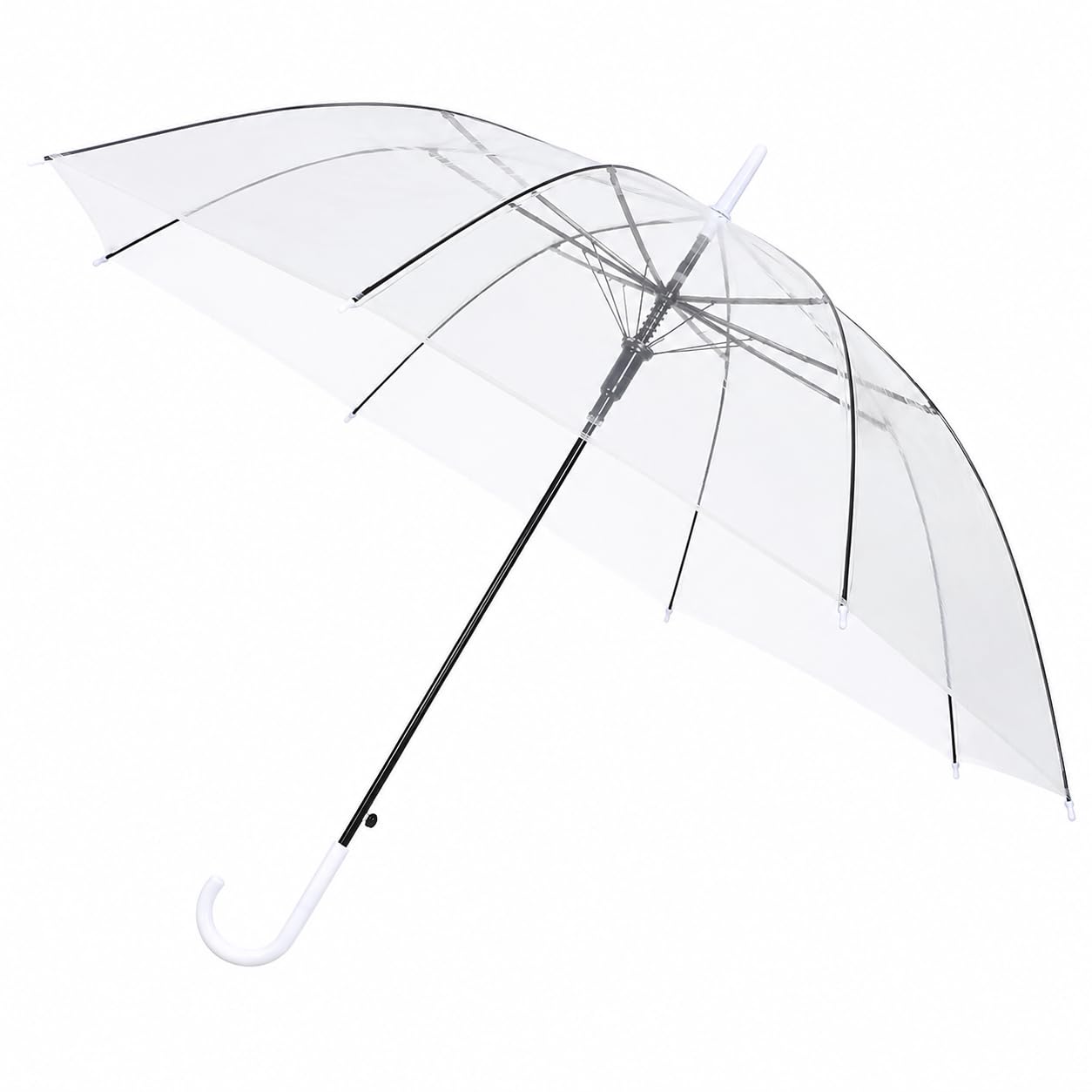 Clear Bubble Umbrella, Transparent Dome-Shaped Canopy, POE/PVC Material, Wind and Rain Protection, Ergonomic Handle-image-10