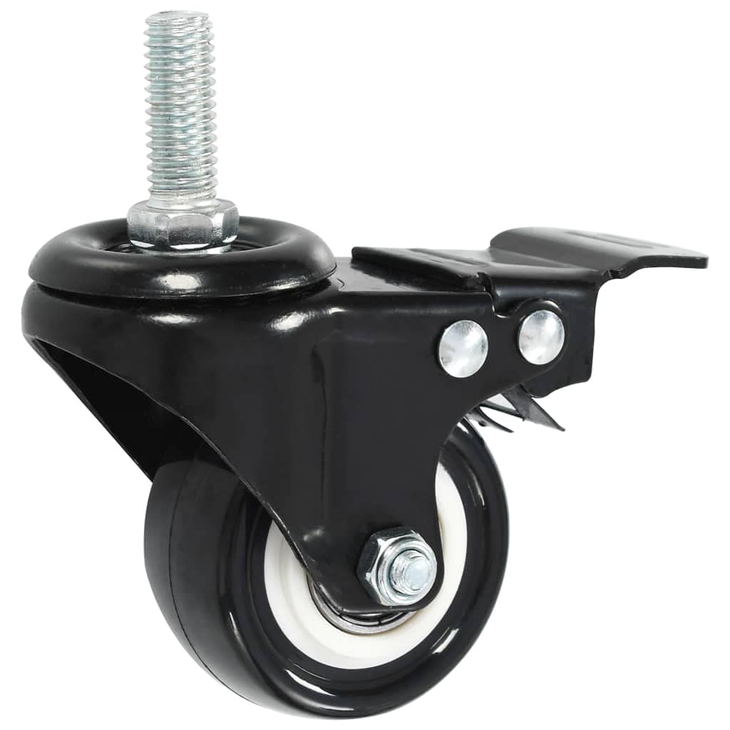 LAPOOH 8 STK. Lenkrollen mit Bremsen 50 mm, Transportrollen, Rollen Werkbank, Lenkrollen Für Möbel, Möbelrollen, Strandkorbrollen, Rollen Für Schirmständer,