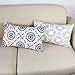 Slow Cow Linen Embroidery Decorative Lumbar Throw Pillow Cover Pillowcase Rectangular Pillow Cover Cushion Cover for Bed Couch Sofa 12 x 20 Inches Navy Blue
