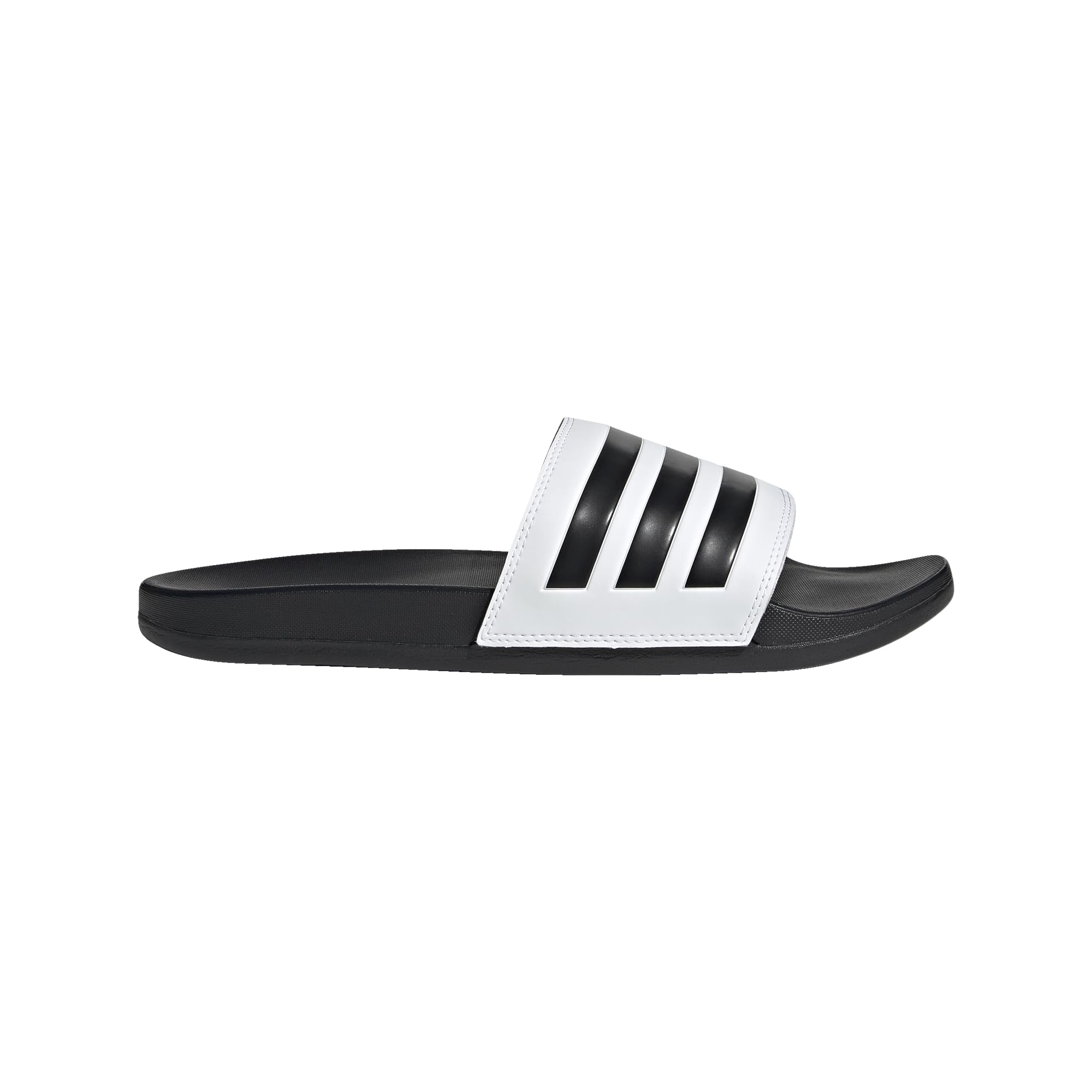adidas Unisex Adilette Comfort Slides, Cloud White / Core Black / Core Black, 43 EU