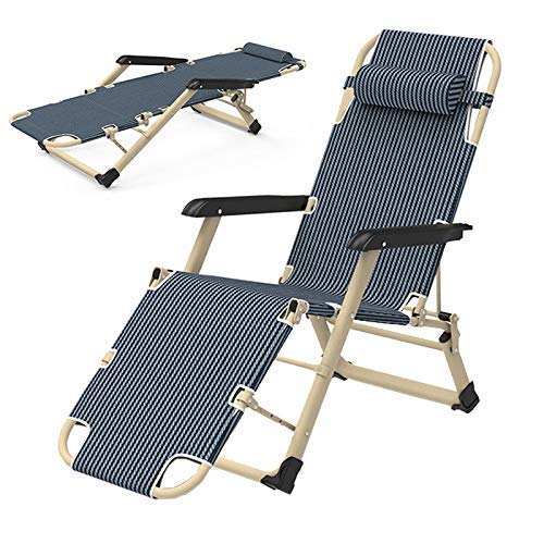 Silla de jardín reclinable plegable de gravedad cero, diseño ergonómico para patio, playa, piscina, al aire libre, visión fuerte y resistente