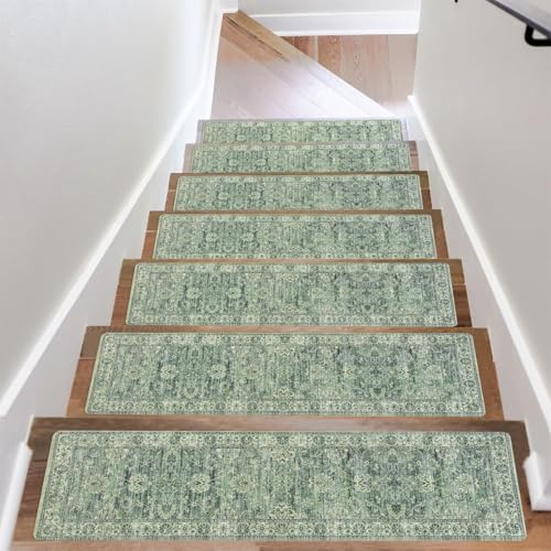 Peldaños de escalera de madera antideslizantes alfombras contra resbalones