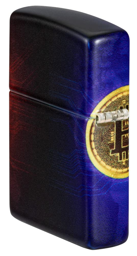 Zippo Briquet Tempête - Modèle Bitcoin - 540 Color Impression en Multicolore - Rechargeable - Réutilisable - Design Coupe-Vent - Coffret Cadeau - Fabriqué aux États-Unis