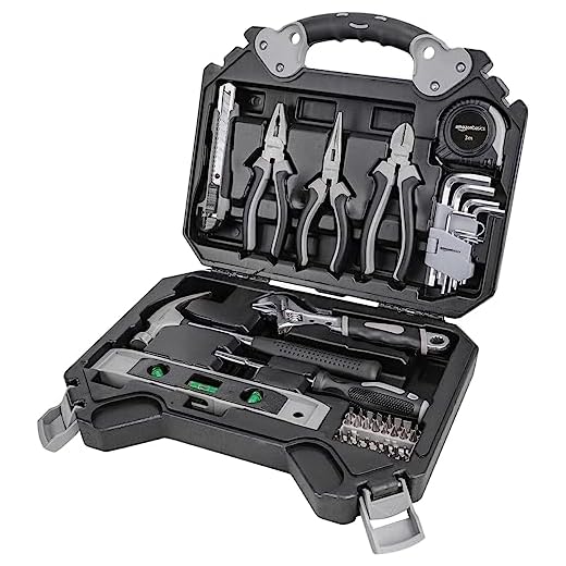 Amazonbasics - Werkzeug-Set für den Haushalt, 51 Teile