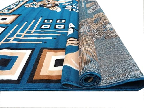 Image of Premium BCF Floral Multi Design Area Rug 5x7 Feet