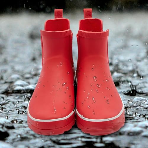 Image of SWIFTFROG Rain Boots for Women - Waterproof Ankle Garden Shoes Anti-Slipping Floral Printed Rainboots for Ladies Stylish Light Ankle Rain Shoes, Women's Rain Footwear