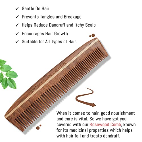 Image of Natural Hibiscus Hair Oil (Gudhal oil) 100 ml & Rosewood Dual Tooth Comb For All Types Of Hair, Naturally Nourishes Hair, Reduces Hair fall & Dandruff Control (Combo Pack of 2)
