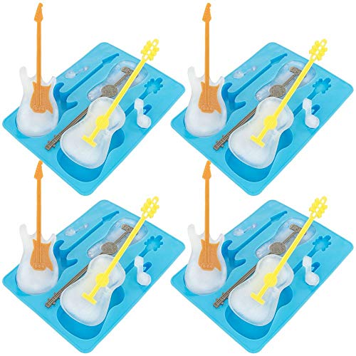 Bandeja de cubitos de hielo guitarra pack 4 azul miniatura 1