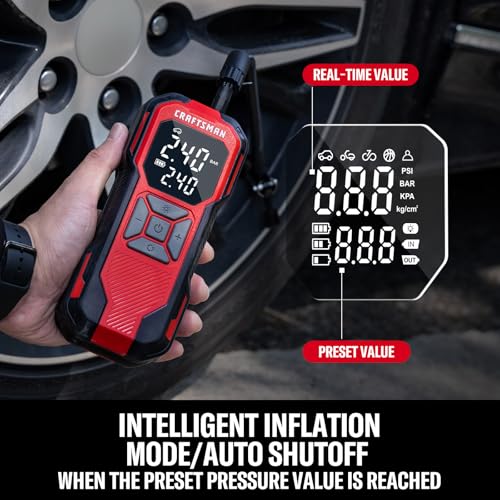 CRAFTSMAN Tire Inflator 6000mAh Battery Powered