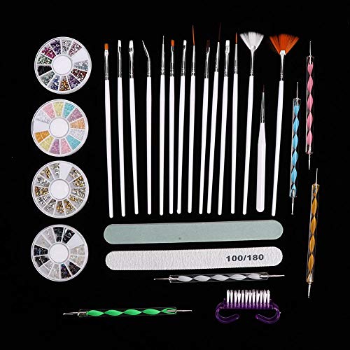 Preisvergleich Produktbild Nagelfeile, Nagelpunktstift, exquisite Verarbeitung Effektives Polierdesign Praktisch für den Home Manicure Store Salon Shop Schönheitssalon