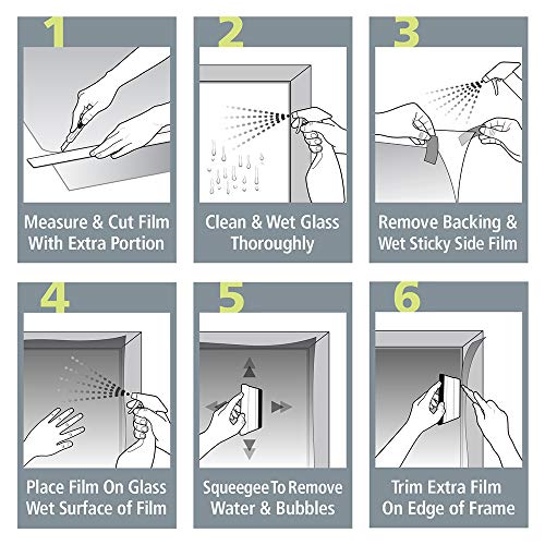 Película de ventana opaca adhesiva negra 36in x 22ft miniatura 6