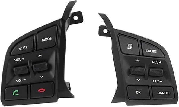 Car Steering Wheel Cruise Control Buttons Remote Volume Button Switches Compatible with Hyundai Tucson 2015-2019 96710D3500