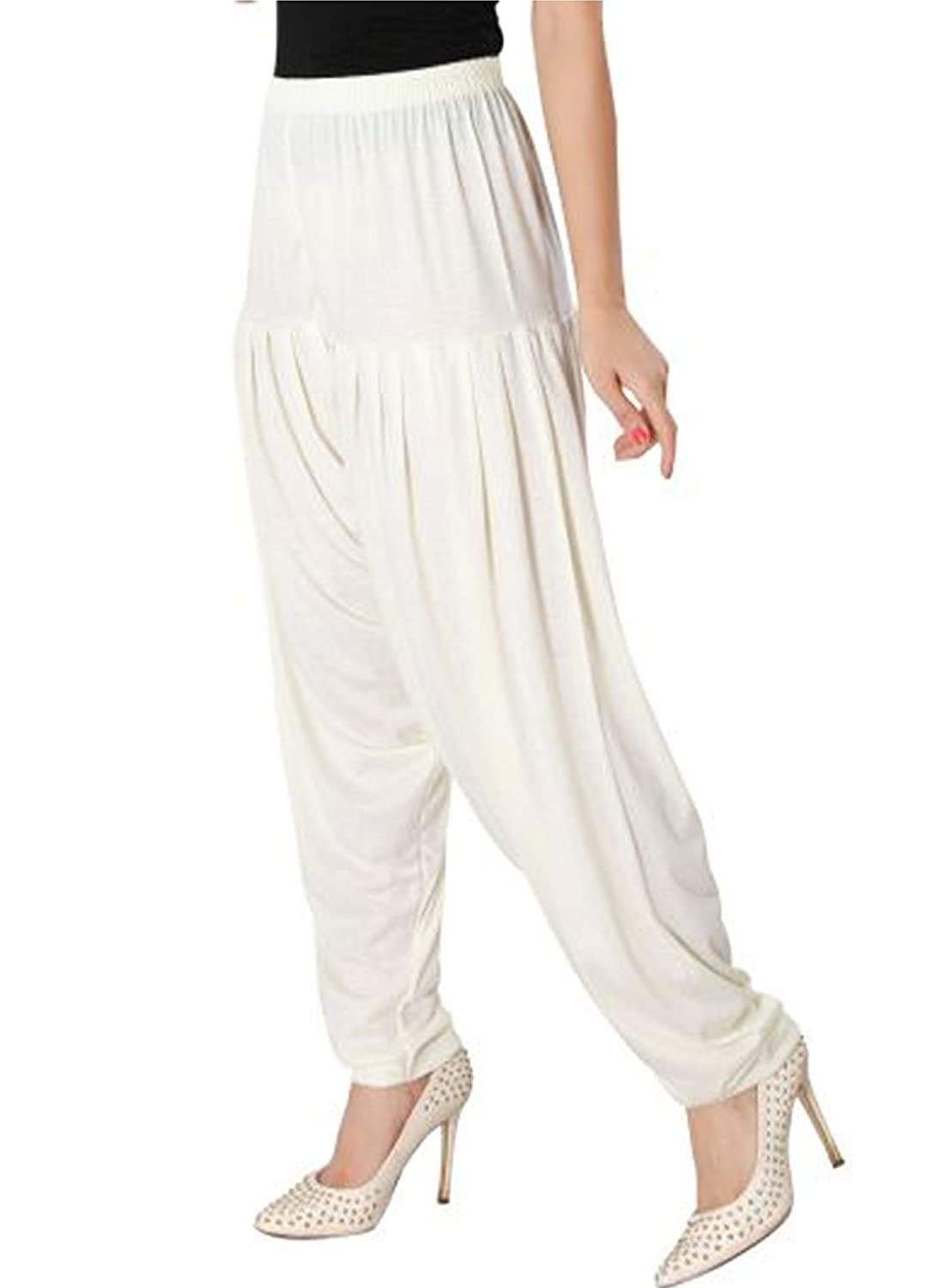 Aara Collection Women's Cotton Viscose Lycra Dhoti Patiyala Salwar Harem Bottoms Pants-picture-19