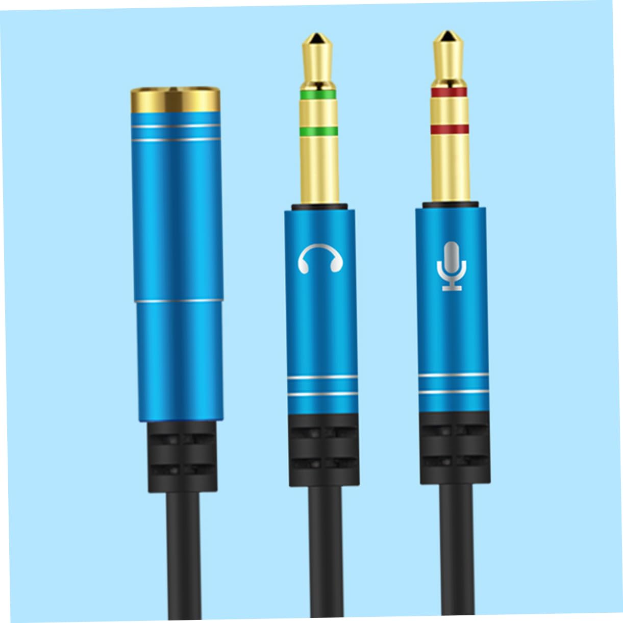 Gadpiparty 8piezas Divisor De Auriculares Doble Adaptador para Micrófono y Auriculares Cable Flexible para Dispositivos De Puertos para Pc y Móviles