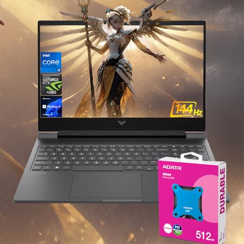Image of HP Victus 16.1 inch FHD 144Hz i7 RTX 4060 Premium Gaming Laptop, Intel i7-14700HX (Beats i9-13900H), NVIDIA GeForce RTX 4060, 64GB DDR5 RAM, 1TB SSD, W11P, with 512GB External SSD Bundle