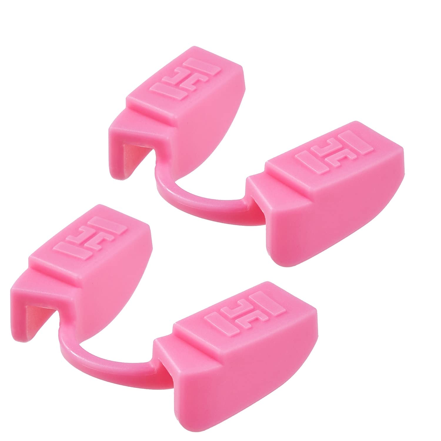 Protector bucal Powerlifting para todos los deportes de entrenamiento de fuerza, boquilla de fitness con diseño delgado, equipo de protección perfecto en gimnasios (paquete de 2 rosa)