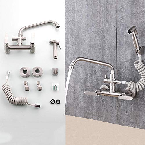 Mitigeur cuisine multifonction doté d'un pistolet orientable eau chaude et froide