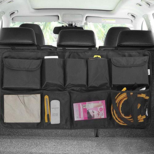 Car Backseat Trunk Organizer, Auto Hanging Back Seat Storage, Car Cargo Trunk Storage Organizer Bag For Truck, Suv, Van With Adjustable Straps #TOP16