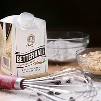 Califia Farms - Unsweetened Better Half, Half And Half Substitute, 16.9 Oz (Pack of 6), Almond Milk, Coconut Cream, Coffee Creamer, Keto, Shelf Stable, Dairy Free, Plant Based, Vegan