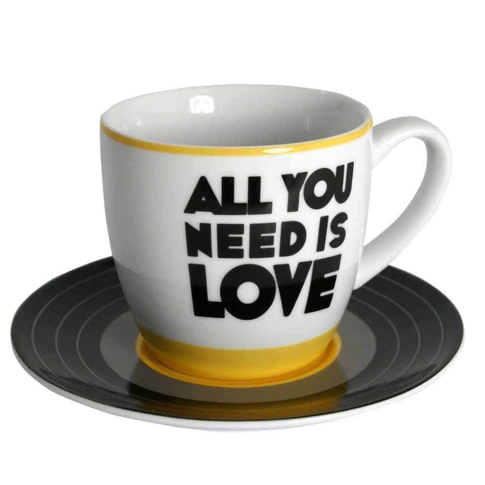 Mug "All You Need Is Love" Bleu Clair - Tasse Décorative Occasion