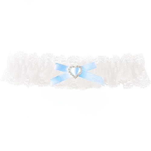 Ealafee 2023 Sexy Lace Wedding Garters for Bride with Bow Party Prom Leg Garter Belt - One Size 1-black a