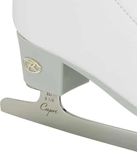 Miniatura 6 de Riedell Patines de hielo Topaz para adultos, patines de hielo competitivos con hoja Capri de acero inoxidable