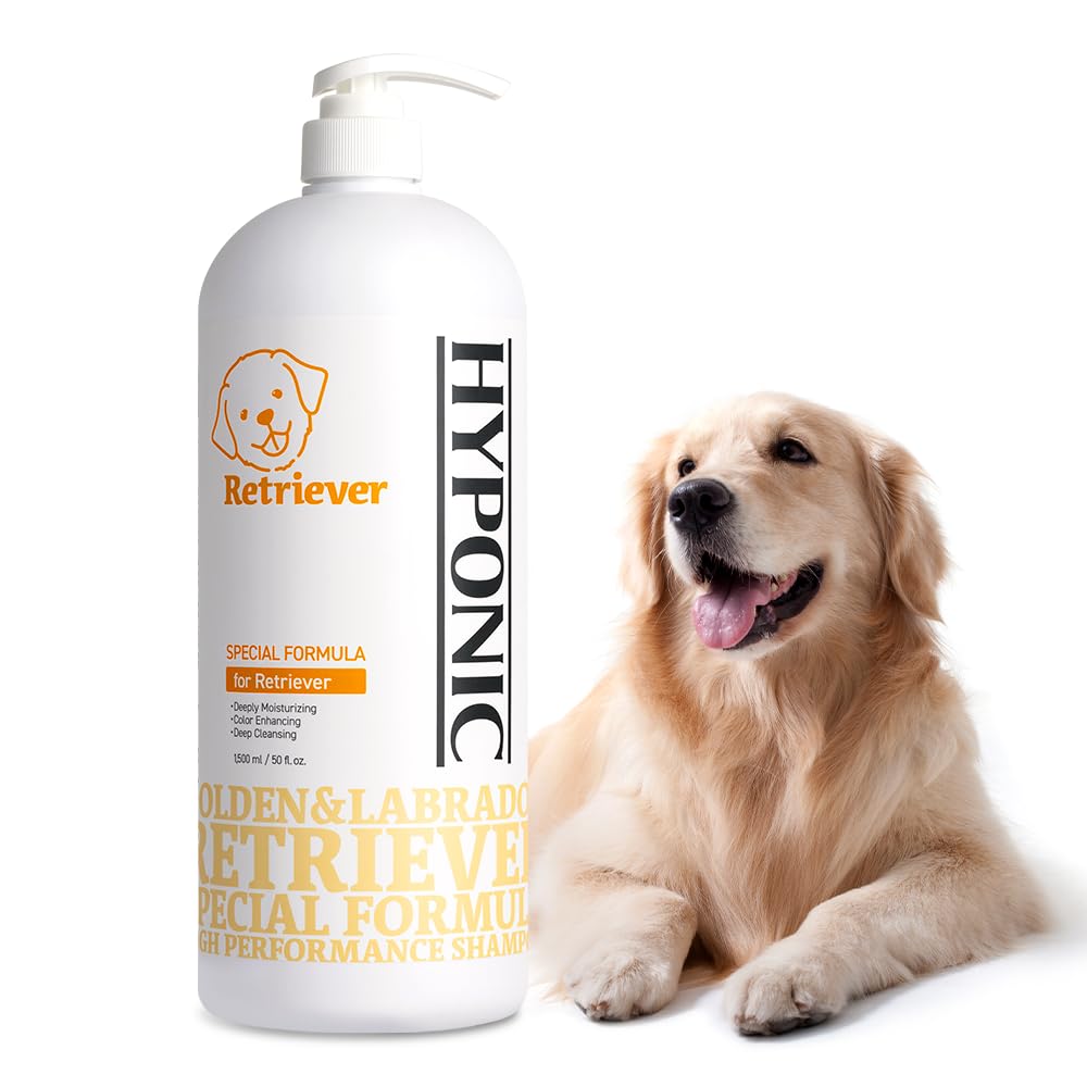 HYPONIC Shampoo for Retriever, Hypoallergenic breed-specific shampoo for retriever for soft volume deep cleansing