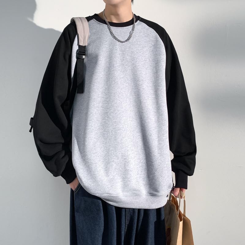 Sweat col rond hommes contre le froid coupe ample et confortable